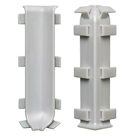 Угол внутренний Bonkeel из ПВХ для алюминиевого плинтуса AL60, серый